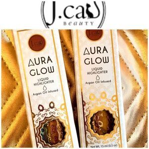 J. CAT BEAUTY - NWTIB - 2-Pack Aura Glow Liquid Highlighter in “Pink Goddess” .